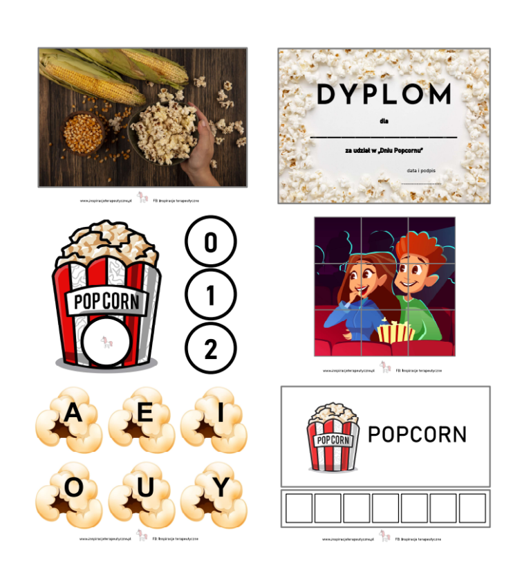 Dzień Popcornu Scenariusz Zajęć W Przedszkolu Dzień Popcornu (32 strony) pdf - Inspiracje terapeutyczne